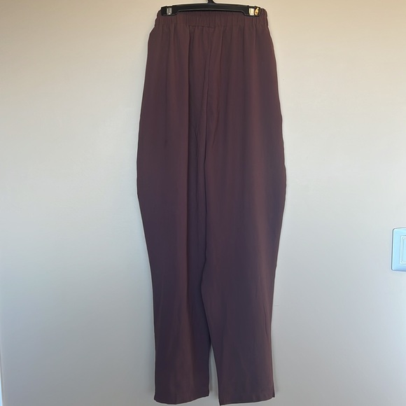 Balera Purply Brown TieFront Pant - Picture 4 of 6
